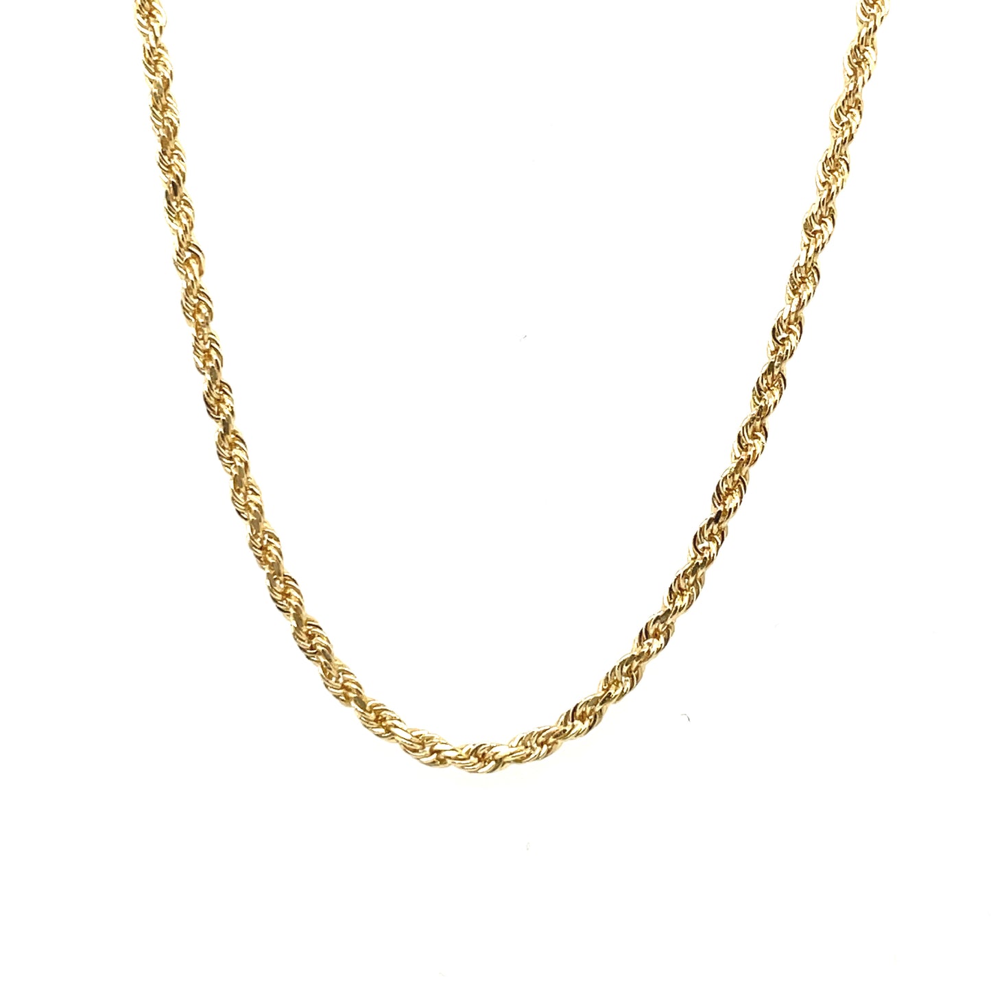14K Yellow Gold Solid Rope Cha