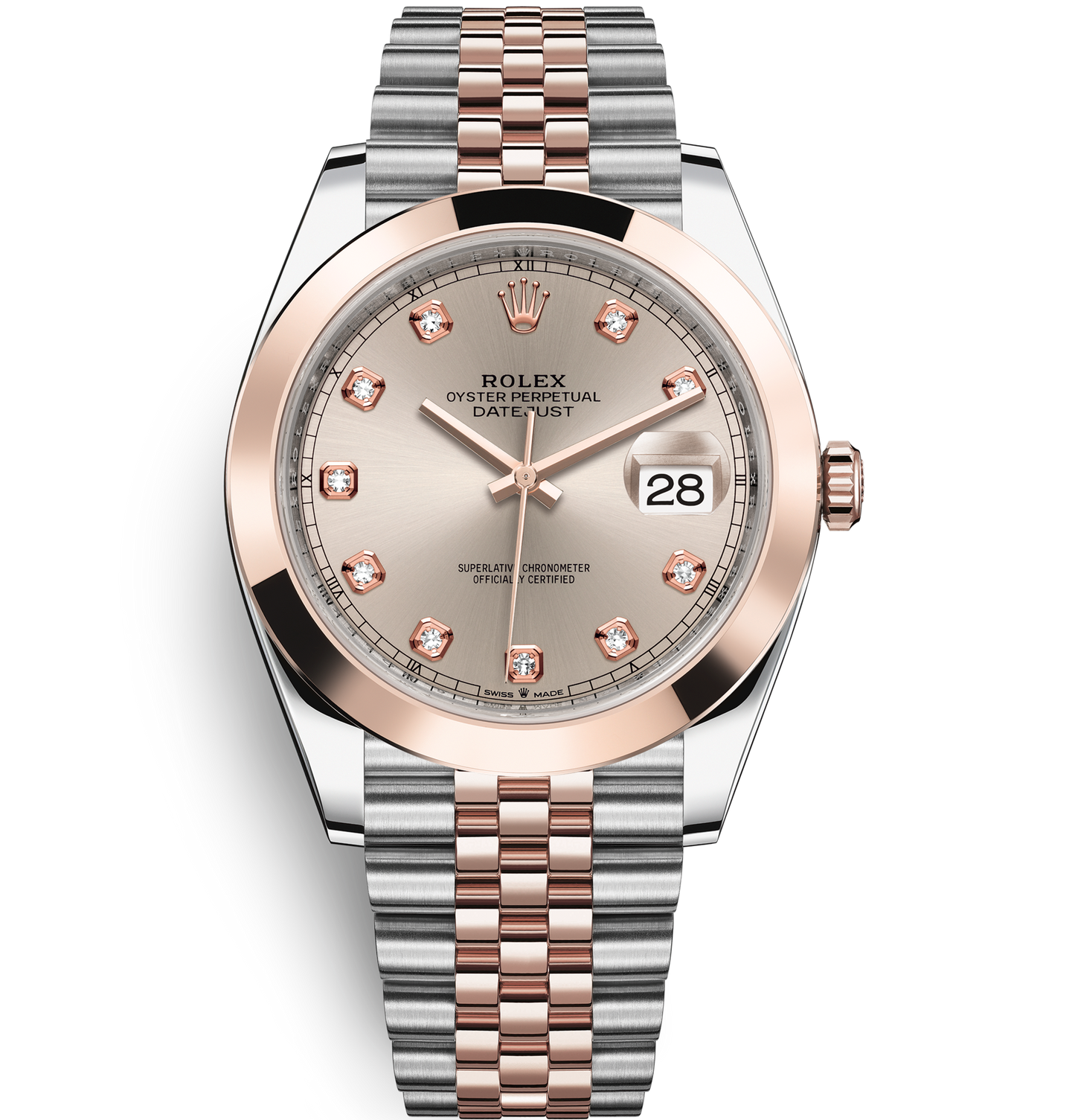 ROLEX Pre Owned Oyster Perpetual DateJust 41mm (Y:2022) 18K Rose Gold