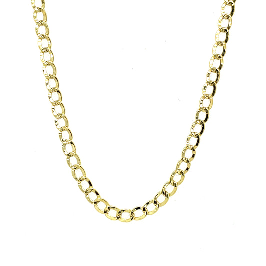 10K Y.Gold Semi-Solid Cuban Chain 3.5mm 18" (3.9g)