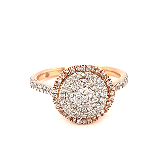 14K Rose Gold 0.50ct Diamond Ladies Ring Si1, G