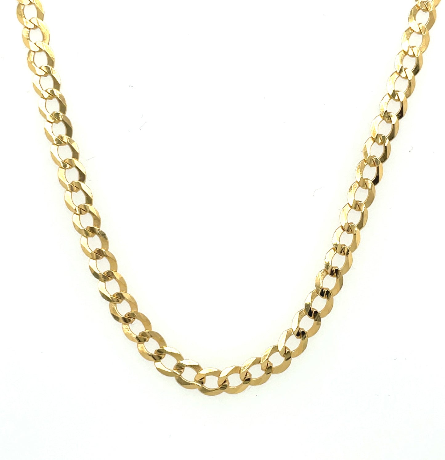 14K Yellow Gold Solid Cuban 3.5mm 18"