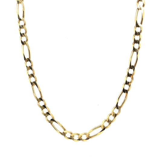 14KY Gold Solid Figaro Chain 3