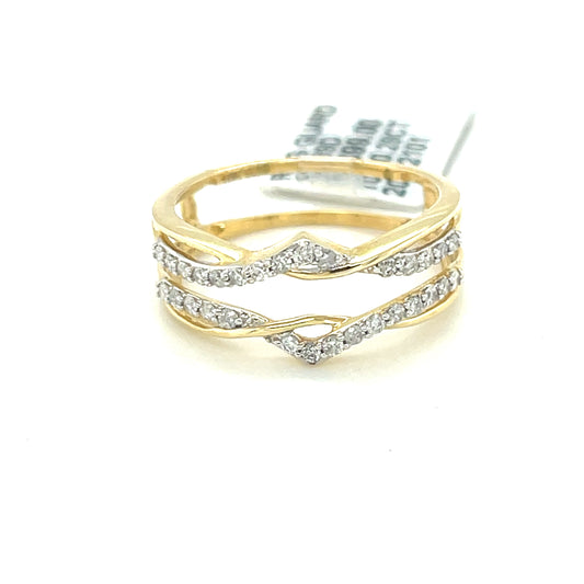 10K Yellow Gold 0.29ct Diamond Ring Enhancer Si2, H