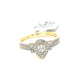 10K Yellow Gold 0.33ct Diamond Ladies Ring, CTR 0.12ct, Si2, H