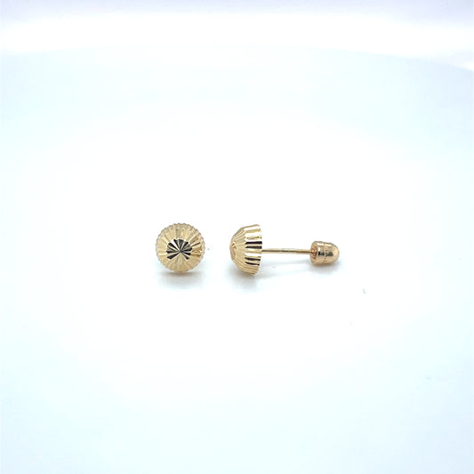 14K Y.Gold Baby Studs Screw Ba