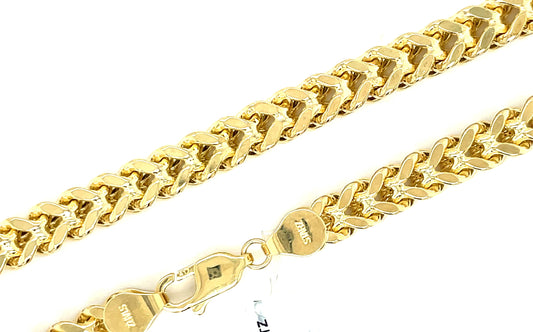 10K Y.Gold Semi-Solid Franco Chain 5.5mm 26" (40.8g)
