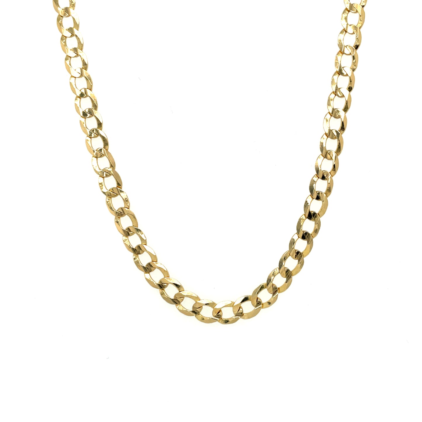 14K Yellow Gold Solid Cuban 4mm 24"