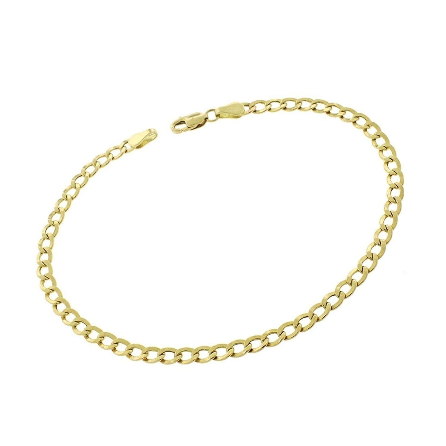 10K Y.Gold Solid Cuban Curb Bracelet 4mm 7" (2.8g)