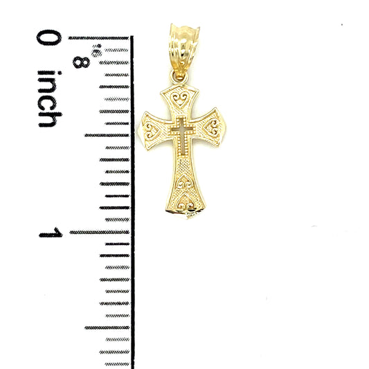 10K Y.Gold Cross Charm