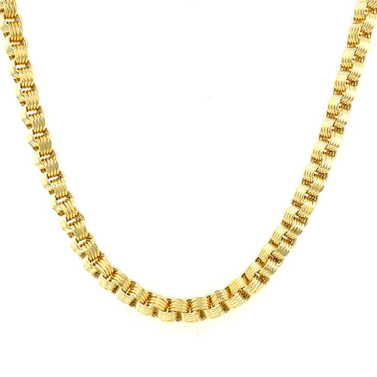 10K YG Semi-Solid Alexander Chain 4.5mm 26" (16.4g)