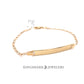10K Y.Gold Semi-Solid Valentino Baby ID Bracelet 1.5mm 6"