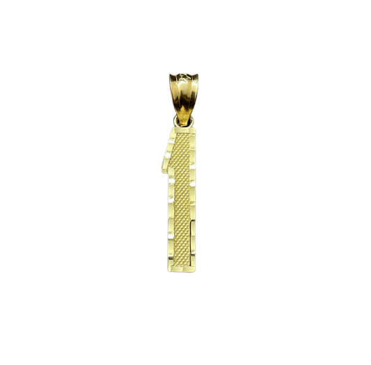 10K Yellow Gold Number "1" Cha