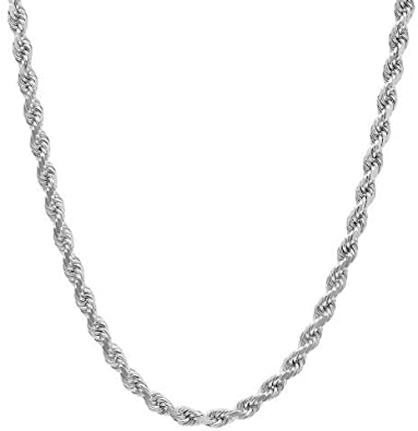 925 Sterling Silver Rope Chain 3mm 18"