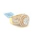 14K Yellow Gold 2.50ct Diamond Cluster Halo Ladies Ring Si1, GH