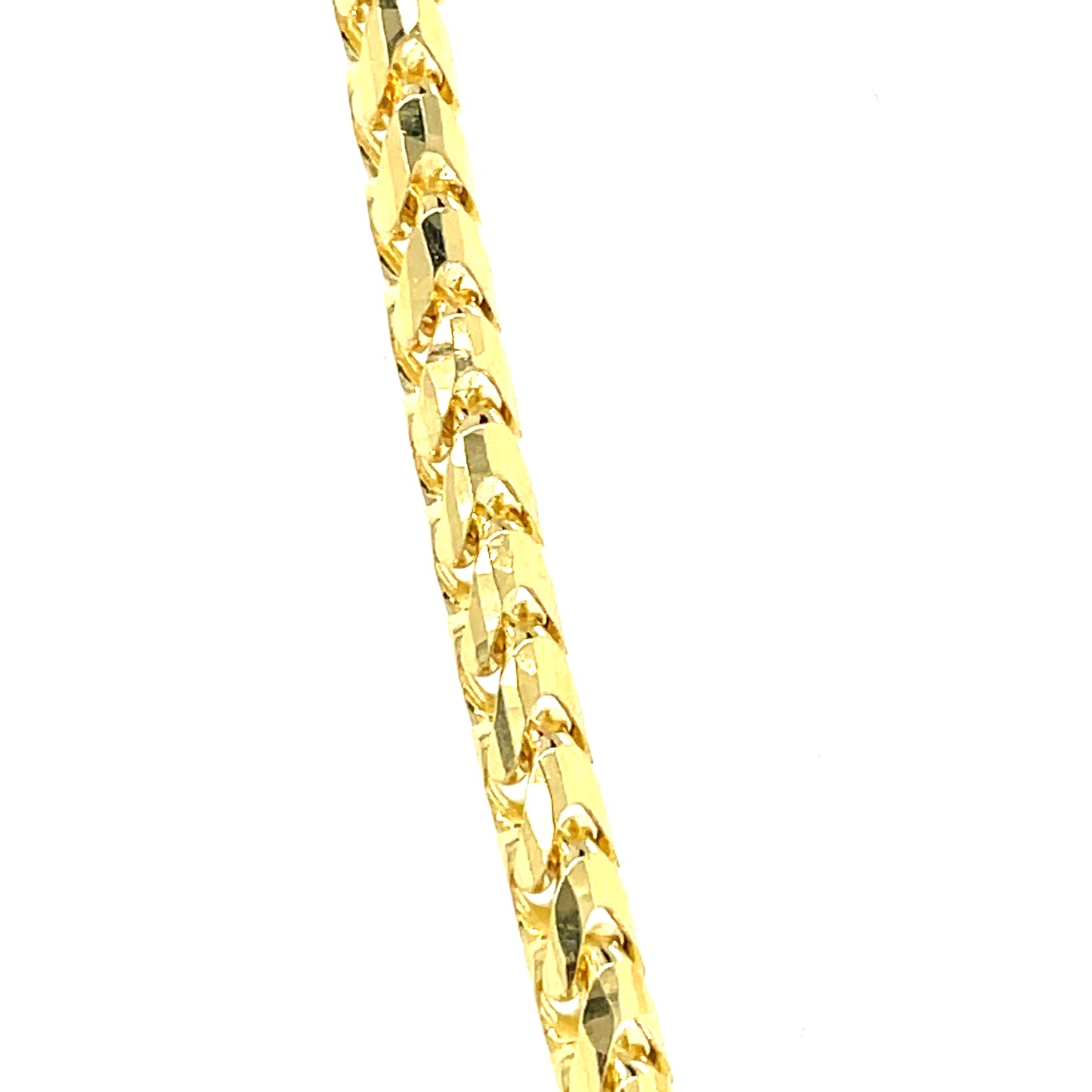14K Yellow Gold Solid Palm Chain 3mm 30"