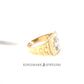 10K Yellow Gold Men's Ring 2-Tone Cross