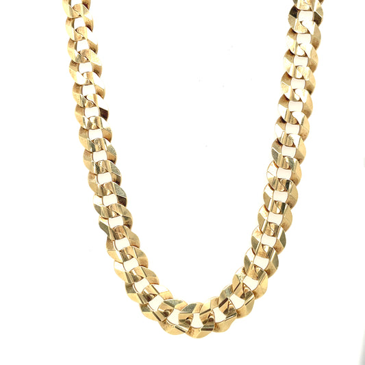 14K Yellow Gold Solid Cuban 8.5mm 26"