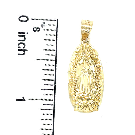 10K Yellow Gold Virgin Mary Charm