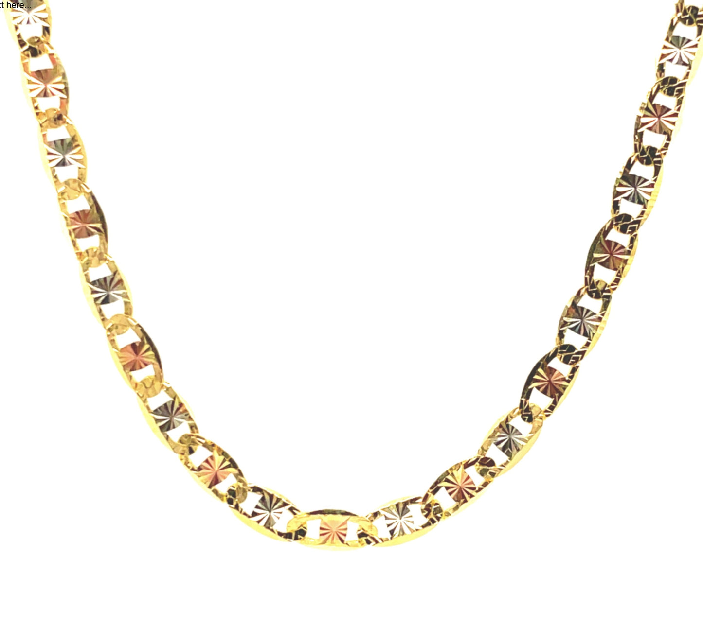 14K Y.Gold 3-Tone Valentino 3m