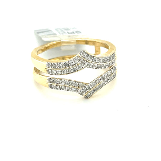 10K Yellow Gold 0.35ct Diamond Ring Enhancer Si2, H