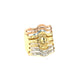 14K Yellow Gold 3-Tone Ladies Ring