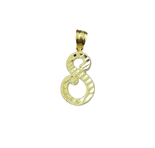 10K Y.Gold Initial Charm Cursive "S"