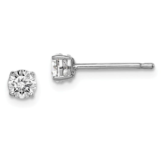 925 Sterling Silver CZ Studs 3mm Round