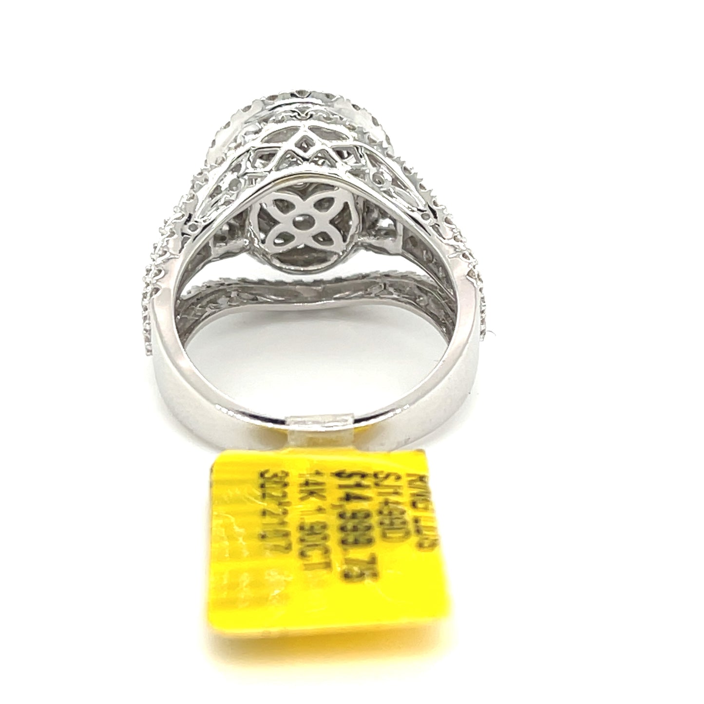 14K White Gold 1.90ct Diamond Cluster Ring Si1, G