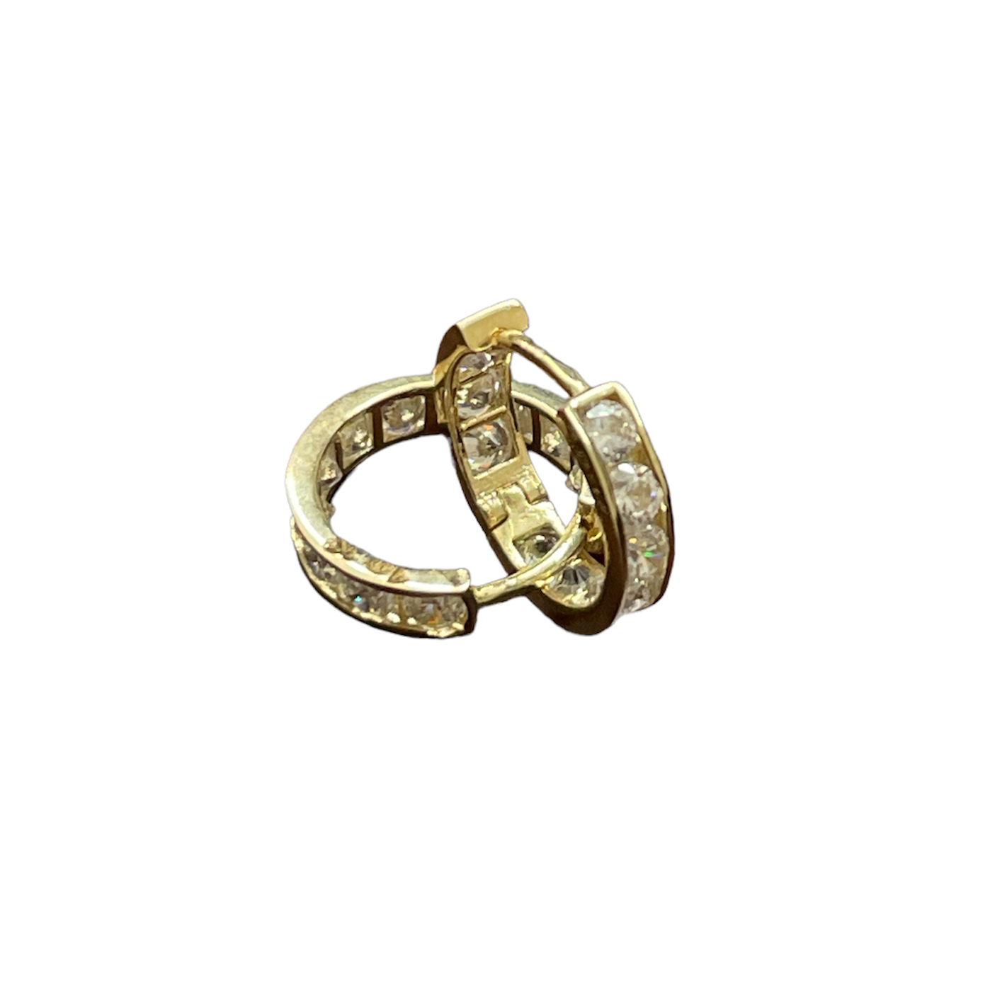 10K Y.Gold CZ Baby Huggie Earrings