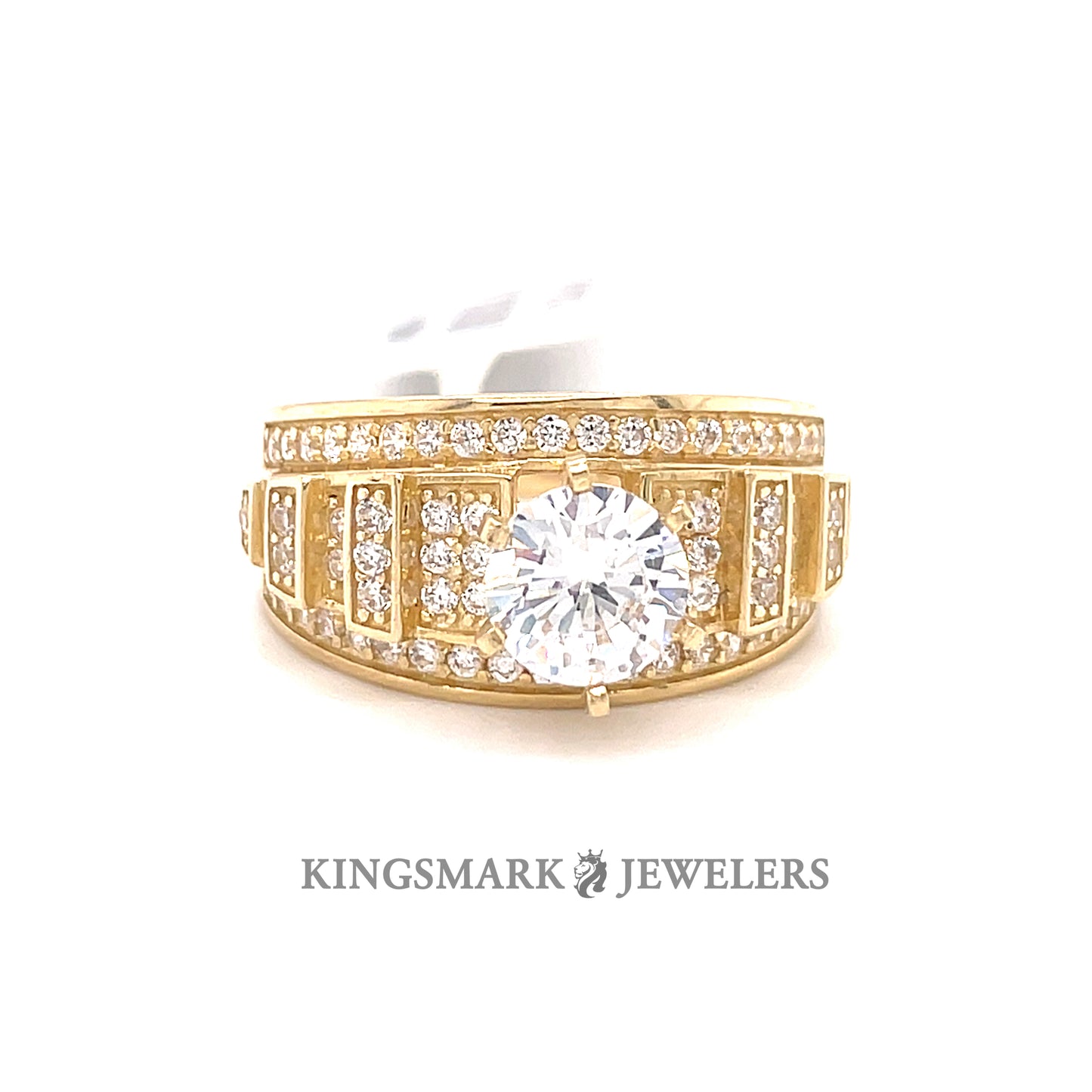 10K Yellow Gold CZ Ladies Ring