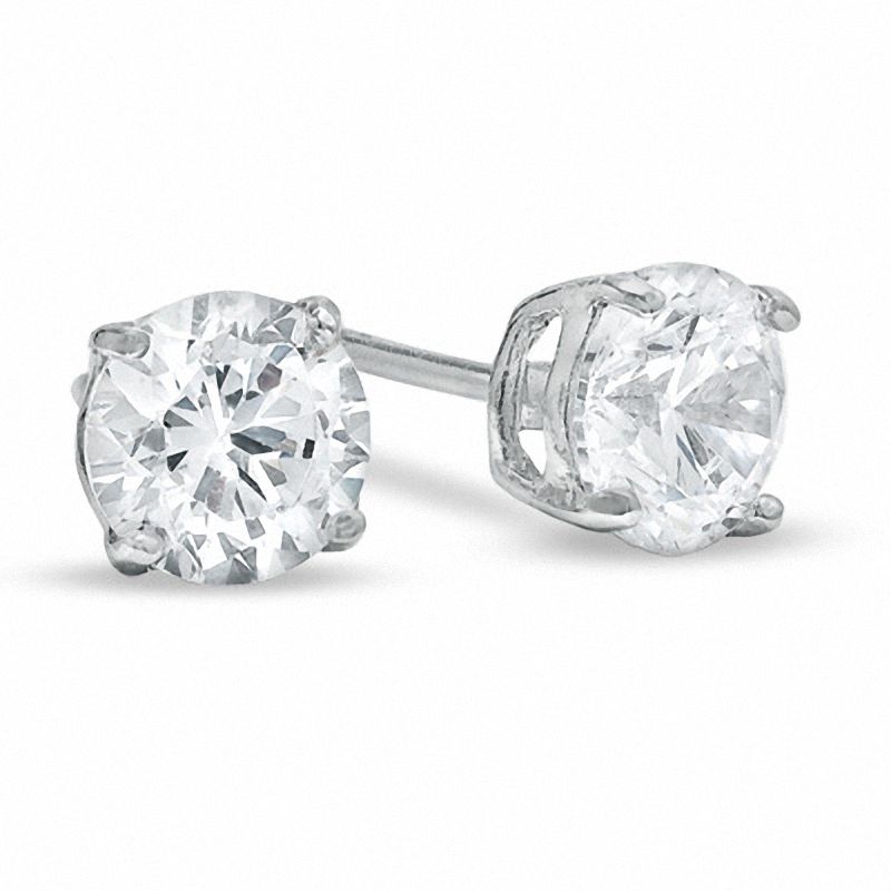 925 Sterling Silver CZ Studs 5mm Round