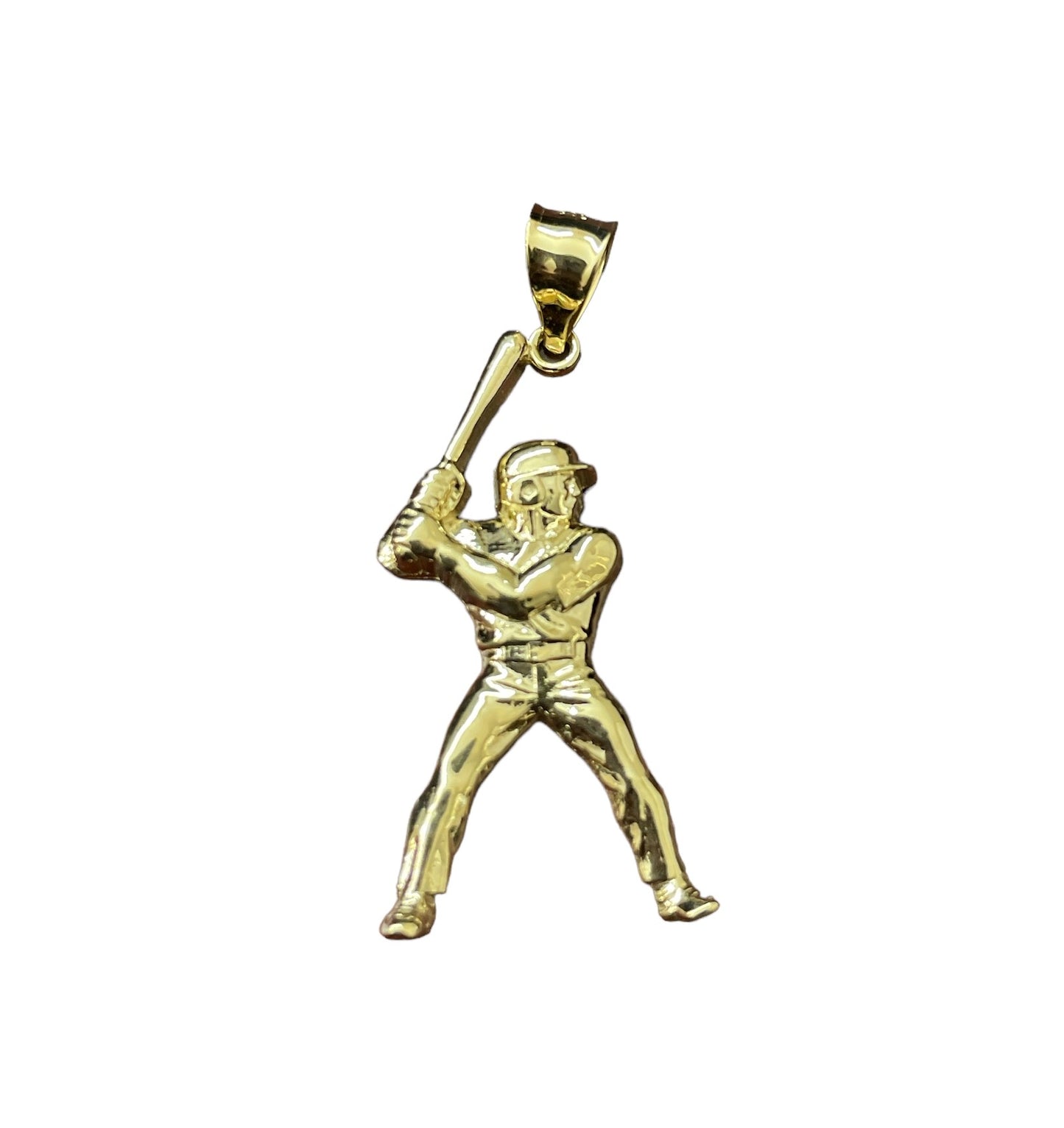 10K Y.Gold Baseball Player Charm