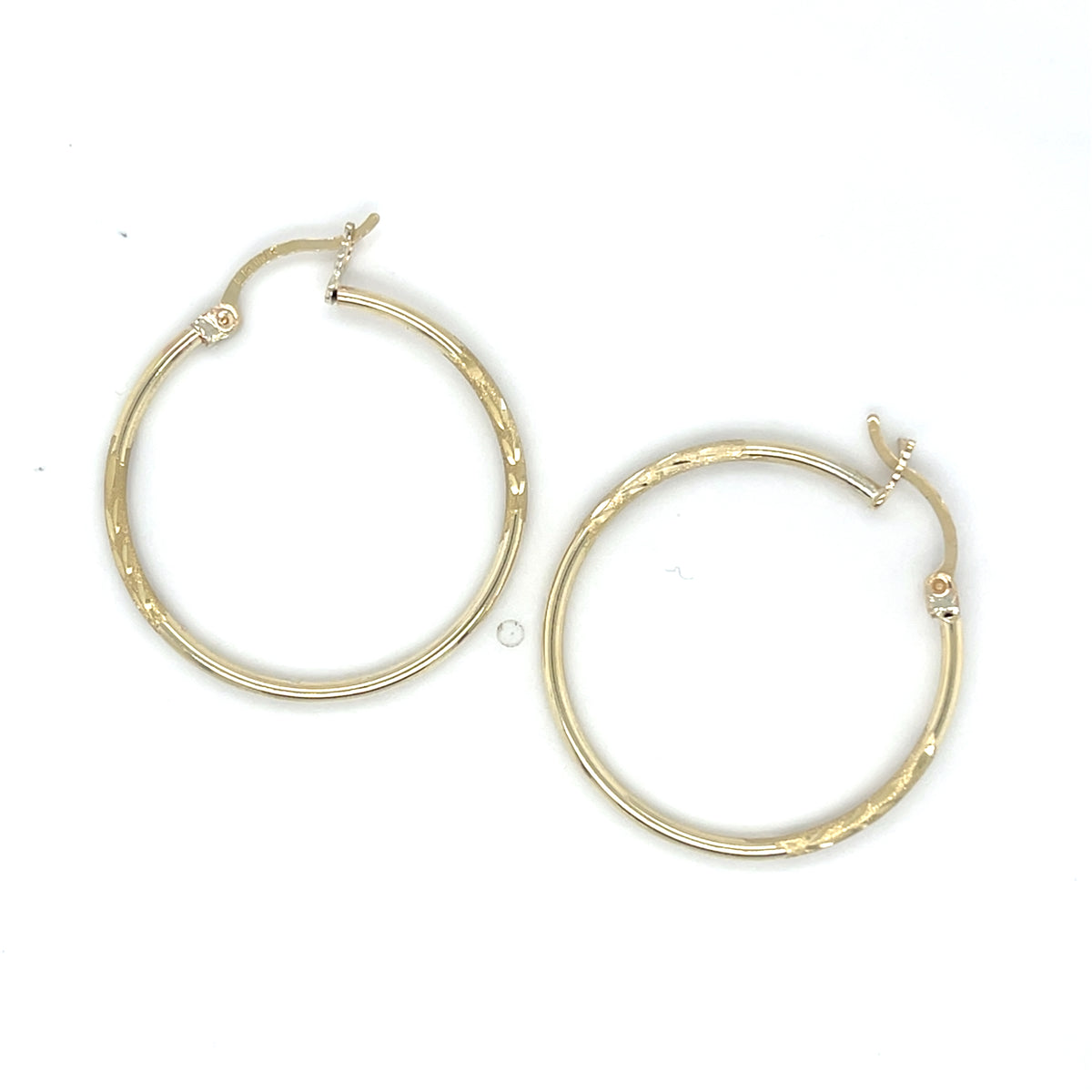 10KY Gold Medium Dia-Cut Hoop