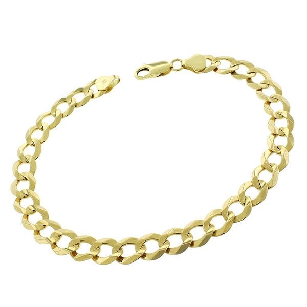 10K YG Bracelet Solid Cuban Cu