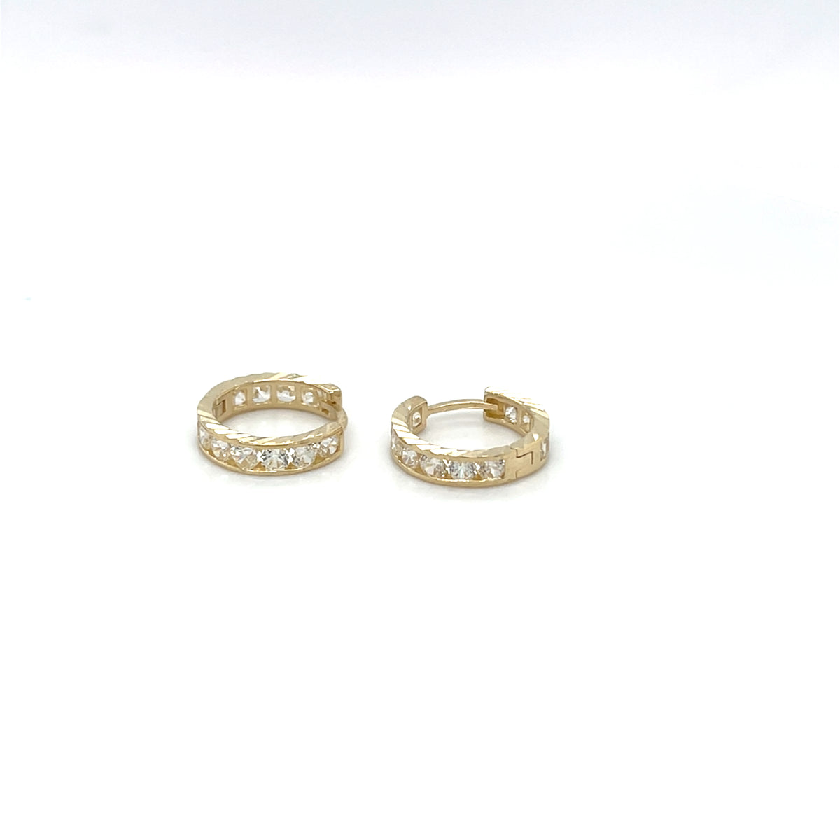 10KY Gold CZ Dia-Cut Small Hug