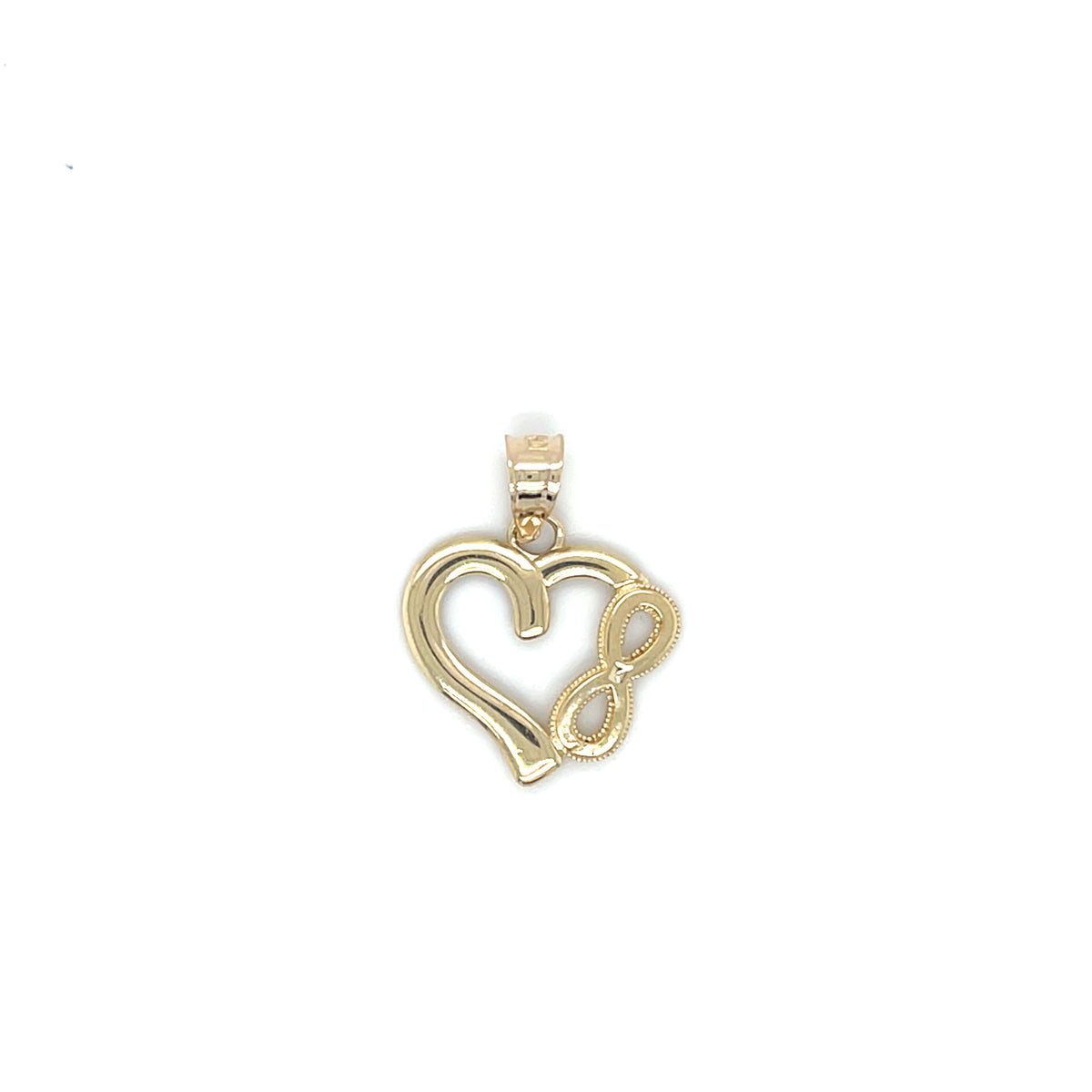 10KY Gold Small Heart Infinity