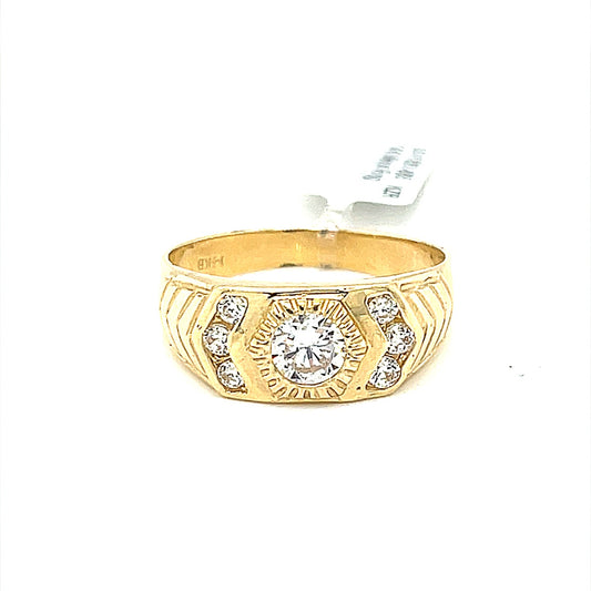 14K Gold Mens Ring