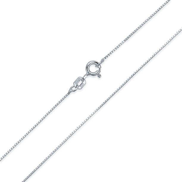 S.SILVER BOX CHAIN 16"