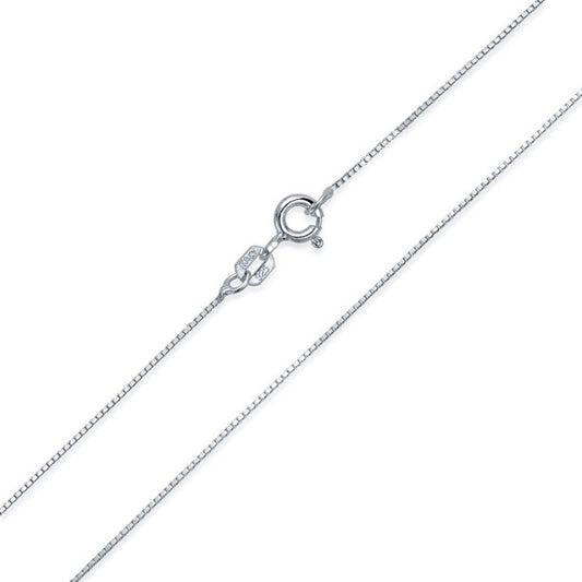 925 Sterling Silver Box Chain 20"