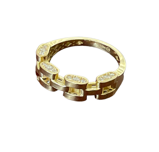 10K Y.Gold CZ Men's Ring