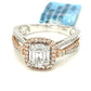 14K W+R 2-Tone 0.85ct Diamond Ladies Ring Si G
