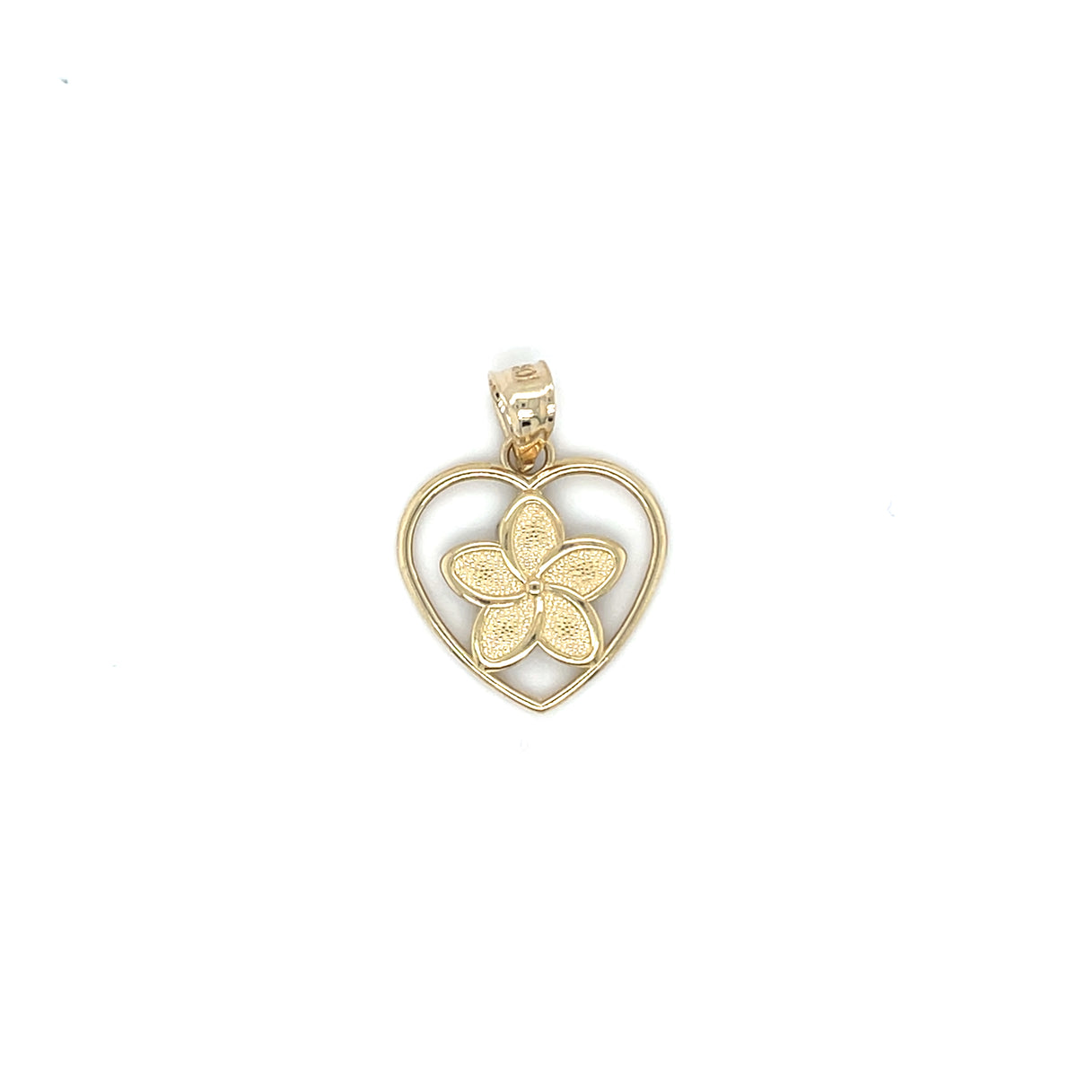 10KY Gold Small Heart Flower C