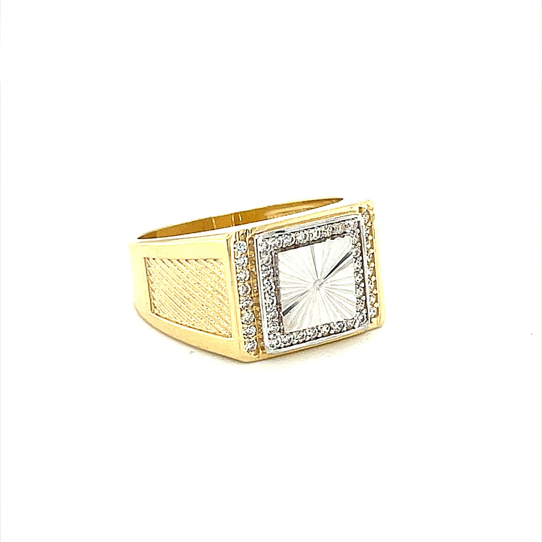 14K Gold Mens Ring