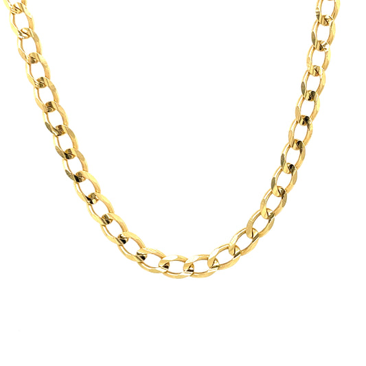 14K Yellow Gold Solid Cuban 4.5mm 24"