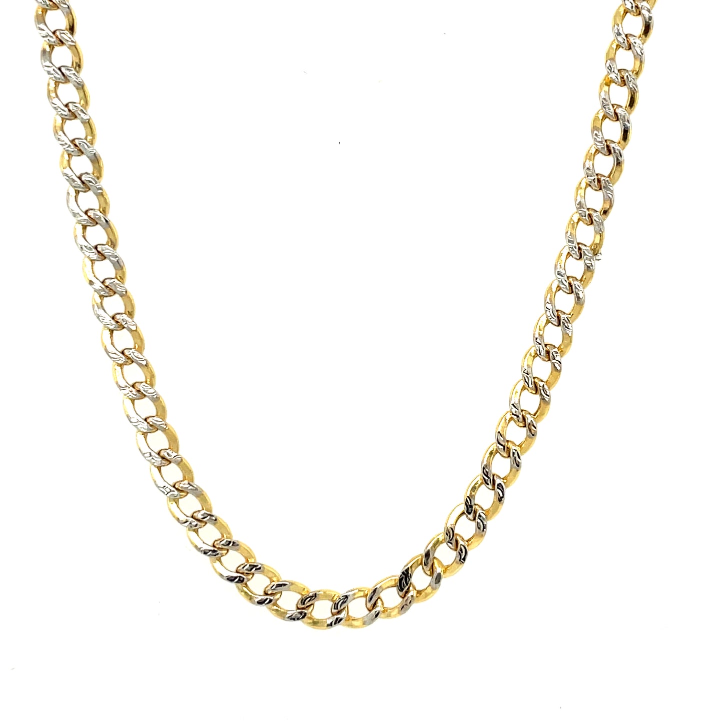 10KY Gold Dia-Cut Solid Cuban
