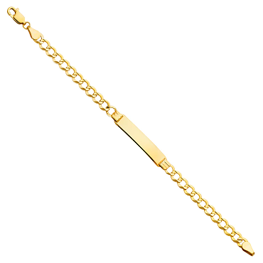 10KY Gold Solid Cuban Baby ID