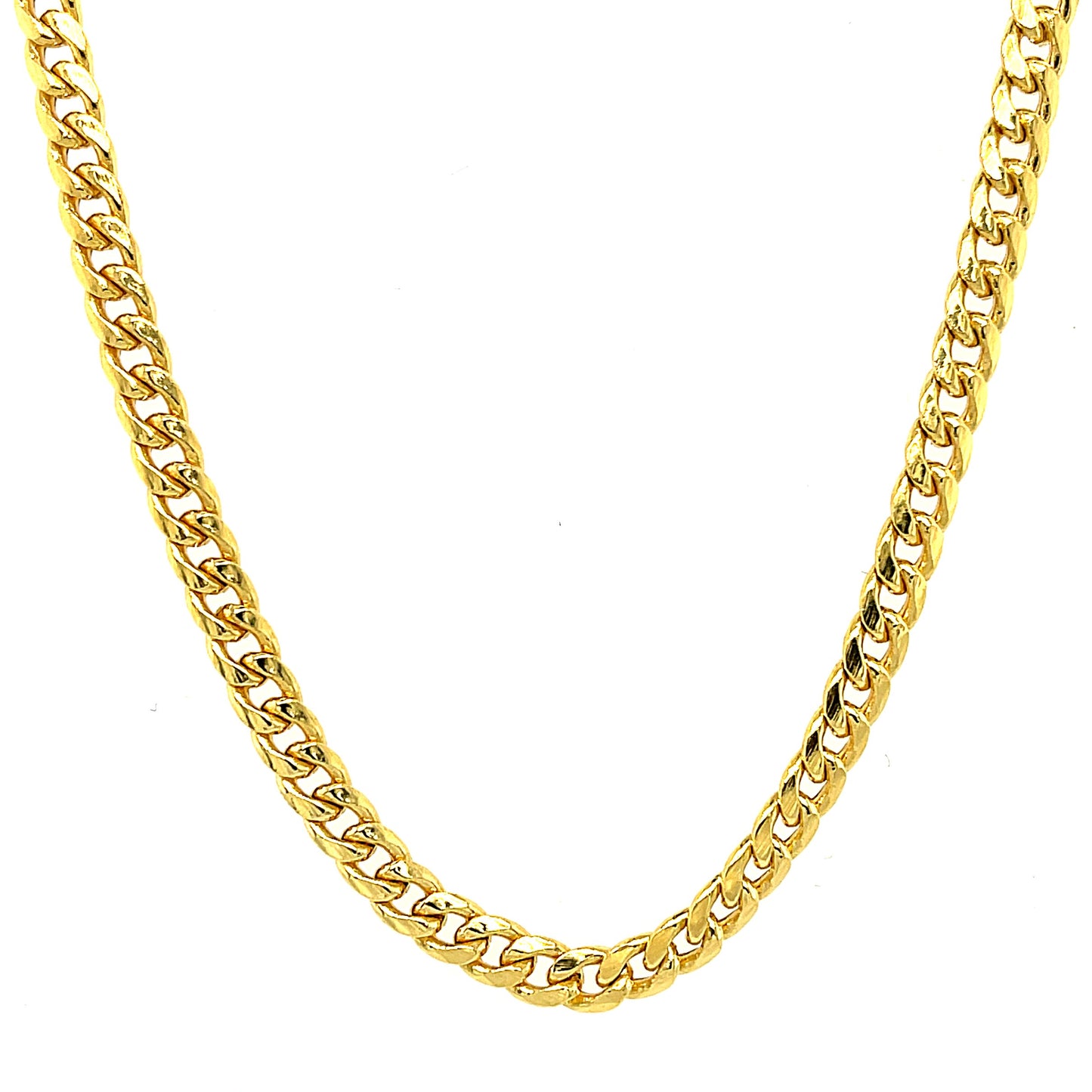 10K Yellow Gold Semi-Solid Miami Cuban Chain 4mm 24" (7.9g)