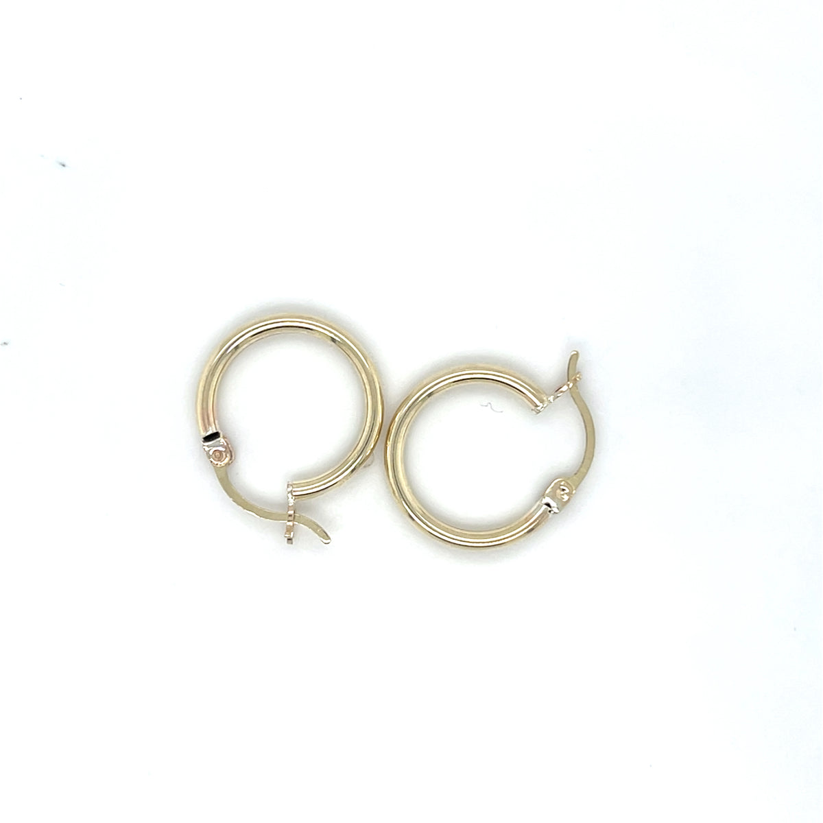 10KY Gold Small Plain Hoop Ear