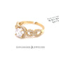 10K Yellow Gold CZ Ladies Ring