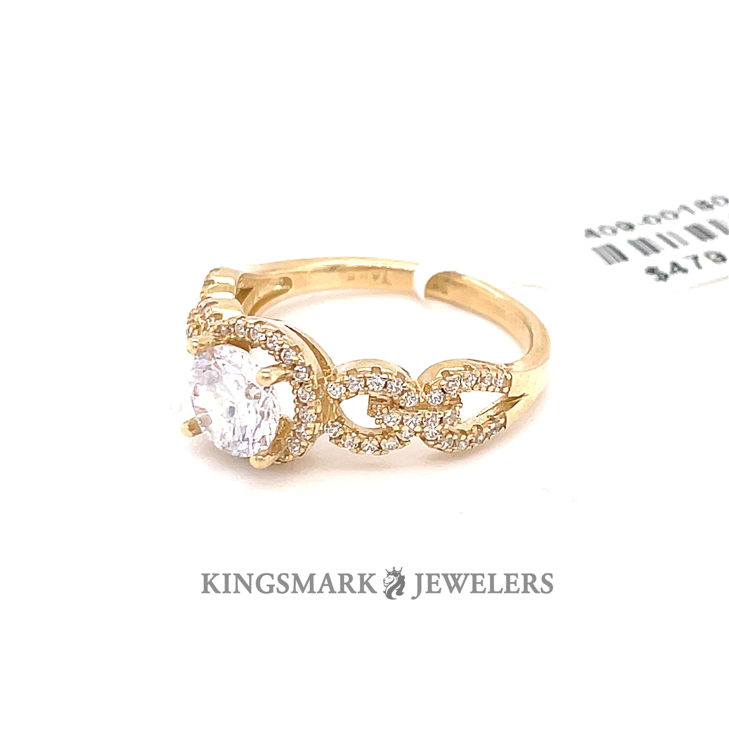 10K Yellow Gold CZ Ladies Ring